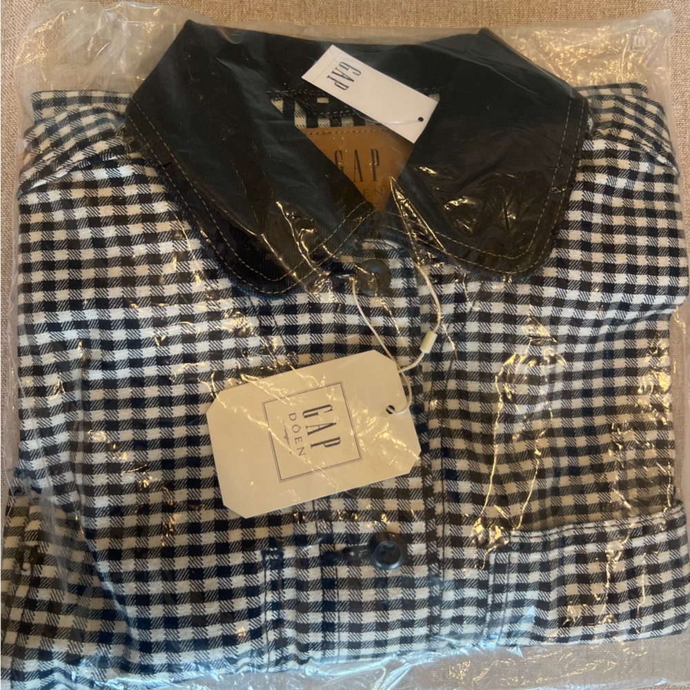 Gap x DOEN | Limited Edition | Gingham Denim Jacket | NWT | Size small